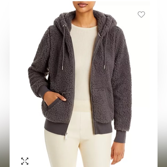 Marc New York Jackets & Blazers - Marc New York $69 Performance Charcoal Plush Hoodie Jacket Sherpa Teddy Bear Zip